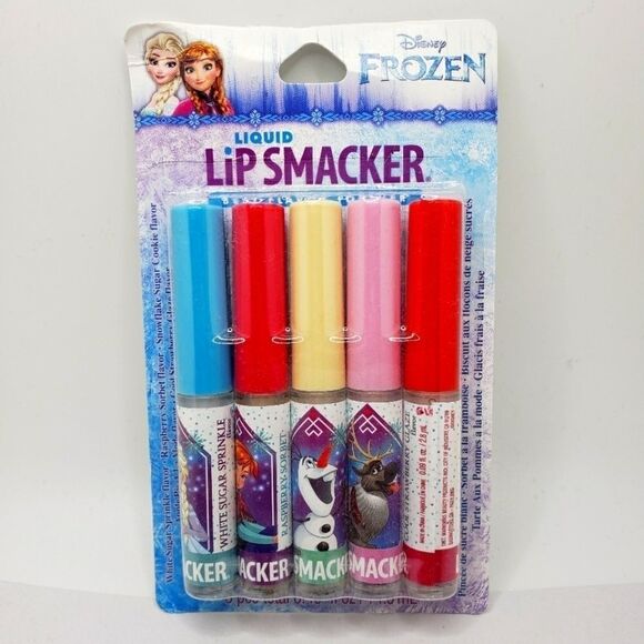 𝅺disney Frozen liquid lip smacker 5pc lip gloss Anna Elsa  Olaf Sven - Picture 1 of 3